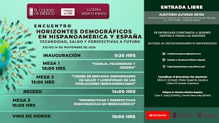 HORIZONTES DEMOGRÁFICOS EN HISPANOAMÉRICA Y ESPAÑA FECUNDIDAD SALUD Y PERSPECTIVAS A FUTURO [upl. by Uhn]