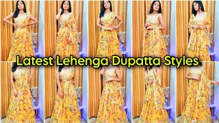 Latest Dupatta Draping Styles For Lehenga  Lehenga Dupatta Styles  Dupatta Draping Styles [upl. by Nilrac]