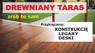 Drewniany taras cz 2  konstrukcja legary i deski  zrób to sam [upl. by Ambrosane100]