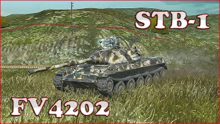 FV4202 STB1  WoT Blitz UZ Gaming [upl. by Ymas]