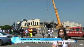 Terremoto in diretta a Mirandola Modena 29 maggio 2012  Studio1  Canale 80 [upl. by Lseil341]