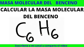 CUP PSA UAGRM MASA MOLECULAR O PRSO MOLECULAR DEL BENCENO [upl. by Annia]