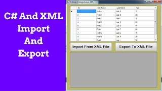 C  How To Import and Export Data From XML File In C  with source code [upl. by Tubb]