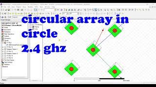 five element circular patch circular arrangement of array antenna for 24GHz ansys HFSS electronics [upl. by Anchie483]