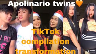 Apolinario twins Tiktok Compilationwatch and subscribe🧡 [upl. by Haseefan]