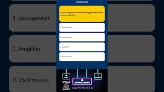 GK MCQ Quiz Conversion of sound energy into electrical energy [upl. by Namialus]