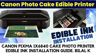 Canon Pixma Edible Ink Installation Guide  Photo Cake Printer  Food ink Cartridge [upl. by Nanreit]