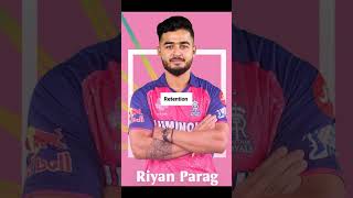 Rajasthan Royals Retained players 2025  RR top 5 retention players  IPL auction updates [upl. by Ettelloc]