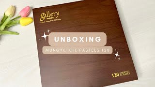 Unboxing 120 Colors Mungyo Gallery Artists Soft Oil Pastels✨ Unboxing  Review [upl. by Atcele531]