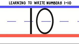 Learning to Write Numbers 110  How to Write 1 to 10 for Kids  Handwriting Numbers Preschool [upl. by Wartow]