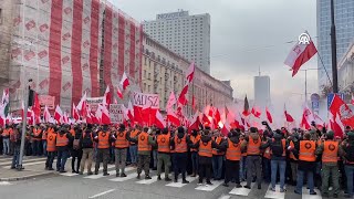 Tens of thousands of people organised a march in Poland on quotNational Independence Dayquot [upl. by Eralcyram]