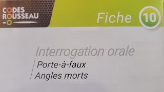 Fiche Orale 10  Porteafaux angles morts [upl. by Drol]