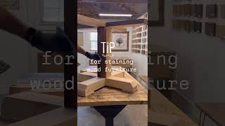 Staining a solid wood piece of furniture Here’s an important tip How to stain wood 🪵 diy finish [upl. by Ymas674]