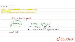 How are Baculoviruses and Bacillus thuringiensis useas biocontrol agents Why are they preferre [upl. by Nref]