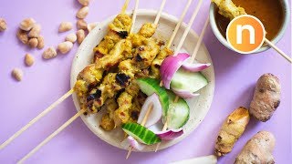 Chicken Satay  Malaysian Skewered Meat Satay Nyonya Cooking [upl. by Marduk]