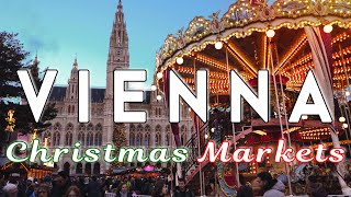 VIENNA CHRISTMAS MARKET 🇦🇹 2023 Walking Tour  ▶25hrs 4K60fps UHD Binaural Sound Captions [upl. by Dalohcin]