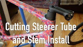 Project Tarmac SL7  Cutting Steerer Tube and Stem Install [upl. by Storer]