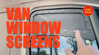 Ventilation Pet safety Security No bugs VAN WINDOW SCREENS for Promaster Transit Sprinter [upl. by Auvil]