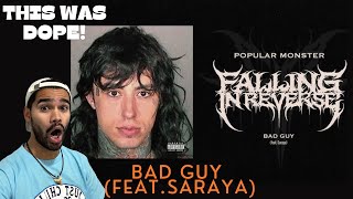 THIS SONG IS FIRE  Falling In Reverse  Bad Guy Ft Saraya  REACTION [upl. by Dugaid]