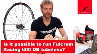 Is it possible to run Fulcrum Racing 600 DB tubeless [upl. by Llennahs390]