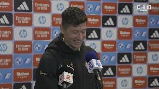 ROBERT LEWANDOWSKI PO EL CLASICO  quotJESTEM BARDZO ZADOWOLONYquot [upl. by Afatsuom]