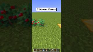 3 Starter Farms in Minecraft 🎯shorts minecraft [upl. by Herman]