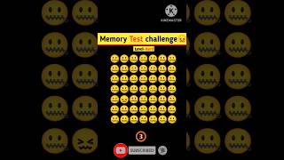 Memory Test challenge😍viral shortvideo challenge iqtest iqleveltest power emojy question [upl. by Sonya416]