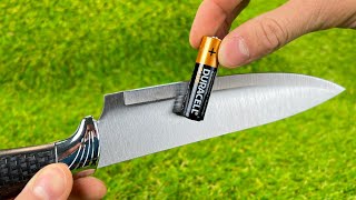 4 Easy Ways to Sharpen a Knife to Razor Sharpness Locksmith is Shocked😱 [upl. by Lezlie]