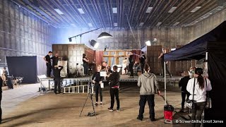 Explore behind the scenes of a film set with First day on set 360 video [upl. by Nomae]