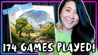 173 Plays in ONE MONTH  August 2023 Board Game Plays 🎲 [upl. by Zelig]