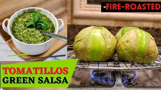 FireRoasted Tomatillos GREEN SALSA Recipe  Tomatillos Salsa Verde Recipe  Mexican Salsa [upl. by Andert]