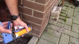 Mortar Repair 1 Hour  Easy Tuckpointing Repointing Caulk Stops Water [upl. by Ylenaj]