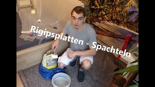 Spachtelmasse richtig anrührenRigipsplatten Spachteln amp StreichenAnleitung amp Tipps amp Tricks [upl. by Herrod]