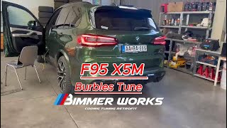 BMW F95 X5M Burbles Tune Exhaust sound [upl. by Henrieta500]