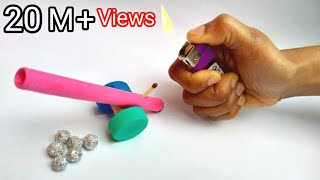 Amazing Paper cannon from Matches  DIY powerful paper cannon  DIY toys [upl. by Grimbald]