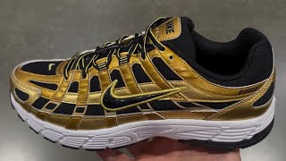 Nike P6000 Metallic Gold Infinite Gold White Black Shoes [upl. by Oinimreh913]