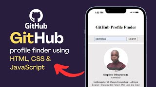 How To Create A GitHub Profile finder using HTML CSS and Javascript [upl. by Snowman363]