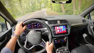 2022 Volkswagen Tiguan SEL RLine AWD  POV First Driving Impressions [upl. by Pascoe]