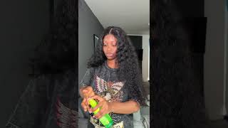 install this bouncy water wave wig with me wiginstall wigs blackgirlmagic wigtutorial [upl. by Sayette]