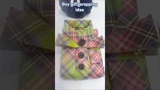 Unique gift wrapping ideas for male  shirt style gift wrap  Bhai dhooj uphar shorts ytshorts [upl. by Beichner]