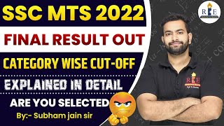 SSC MTS amp Havaldar 2022 Final Result explained in detail Congratulations Categorywise cutoff [upl. by Renfred862]