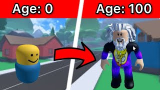 I Tried to Survive From Age 0  100 YEARS OLD in Roblox [upl. by Leontine512]