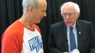 Will Bernie Sanders Pledge to Mobilize Ed Fallon Asks him [upl. by Delaryd]