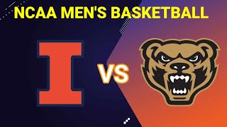 Illinois Fighting Illini vs Oakland Golden Grizzlies  20242025 NCAA MENS BASKETBALL LIVE SCORE [upl. by Kyte]