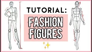 How to draw  Fashion Figures For beginners ✧。°₊·ˈ∗♡∗ [upl. by Korfonta]