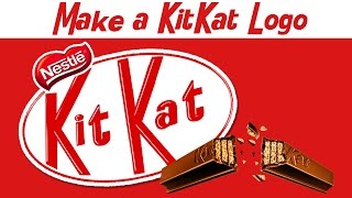 How to make a KitKat Logo  Photoshop Tutorial [upl. by Edmanda]