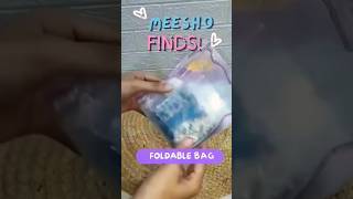 Meesho foldable bag Meesho  Meesho deals meesho useful finds meesho meeshoshopping meeshohaul [upl. by Nylsoj]