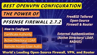 pfSense 272 New  Configure OpenVPN “Remote Access User Auth” with LDAP [upl. by Ettennig933]