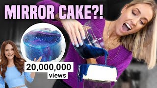 I Tried Making ROSANNA PANSINOS GALAXY MIRROR CAKE How Hard Was It [upl. by Yecnay36]