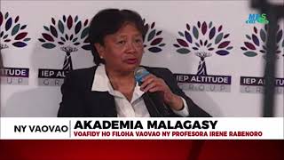 Akademia malagasy Pr Irène RABENORO Présidente [upl. by Tenay869]